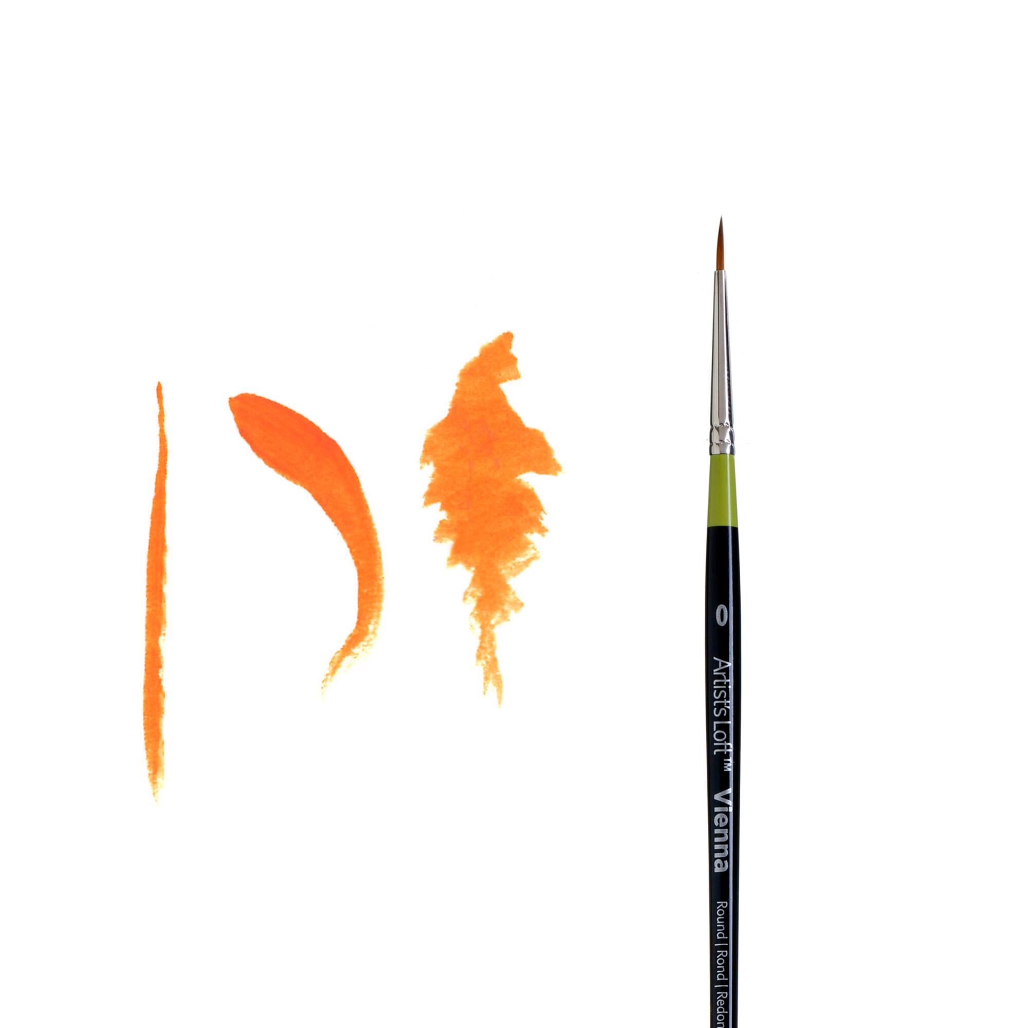 Golden Taklon Short Handle Round Brush by Artist's Loft™ Vienna